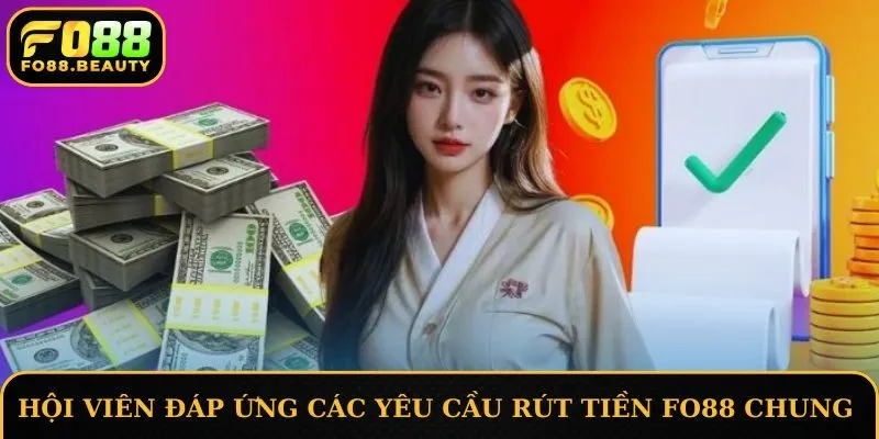 Hội viên đáp ứng các yêu cầu rút tiền FO88 chung